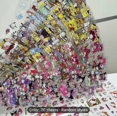 Hello Kitty, Sanrio Animation Stickers – Sheet of 50 Cute Mixed Kawaii Stickers