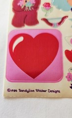 Vtg Sandylion Sticker Fun To Make Valentines 1984 Bears Hearts love activity