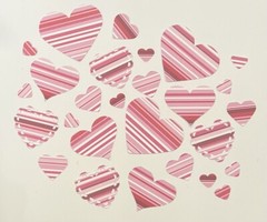 450+ Super Fun Heart Die Cuts Mixed Pink Pack Valentines Embellishment/Ephemera
