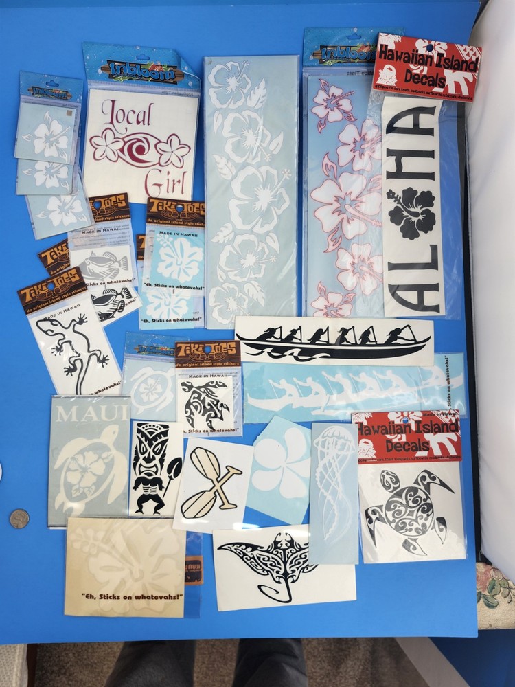 Hawaii Stickers Lot of 27 Assorted As Shown