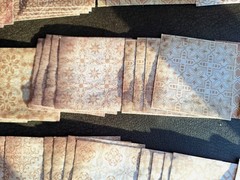 100pc Vint Scrapbooking Craft Papers 3 1/4 X 3 1/4 In Beige & White Patterns