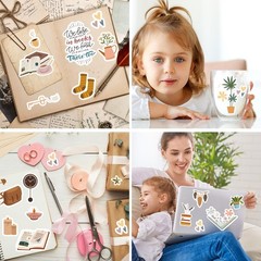 Whaline 30 Sheet Reading Journal Scrapbook Sticker Decals Memories Multicolor