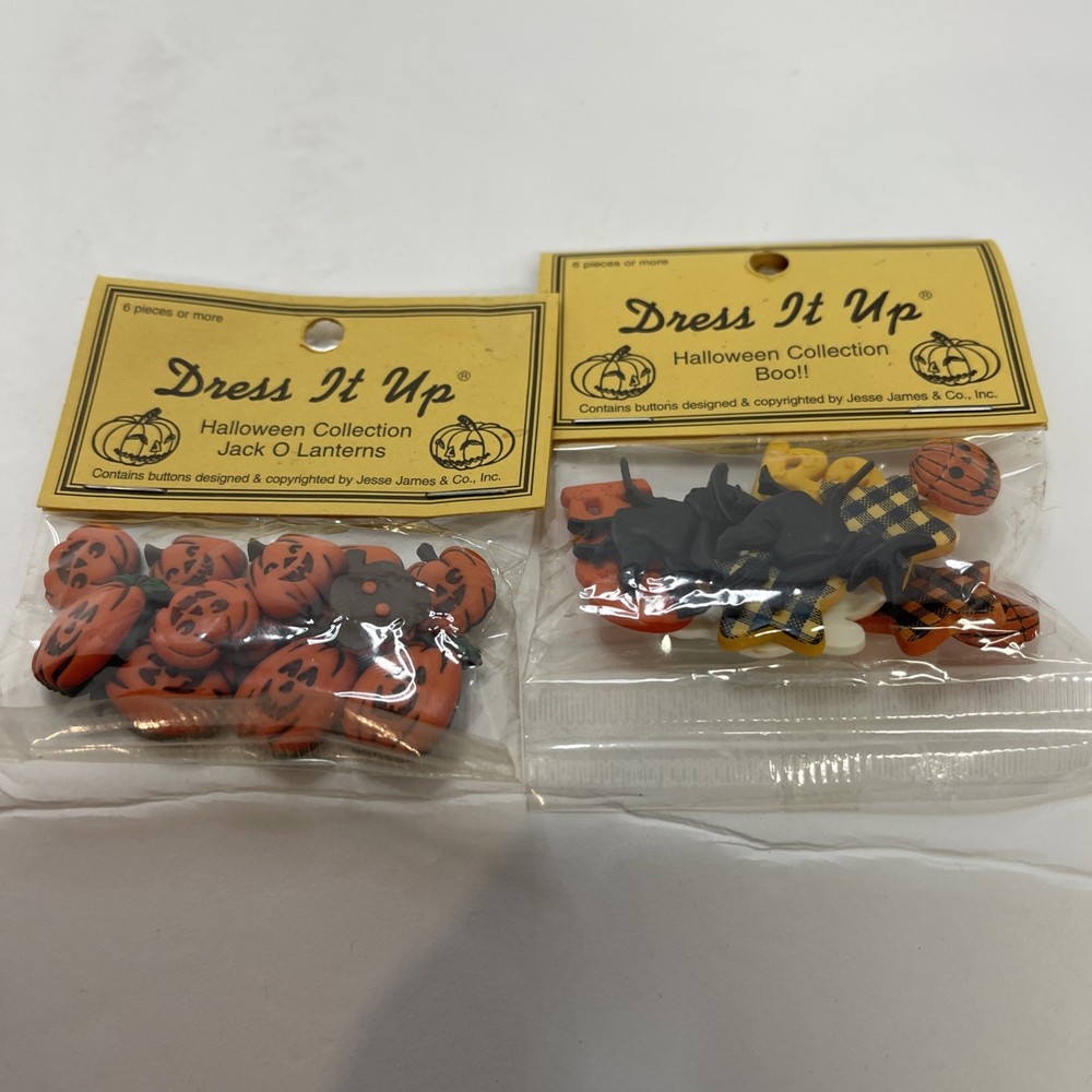 2 Bags Dress It Up-Halloween Collection Buttons designed by Jesse James & Co.