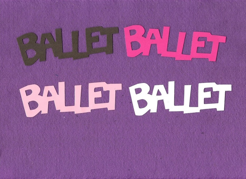 Ballet dance die cuts scrapbook cards