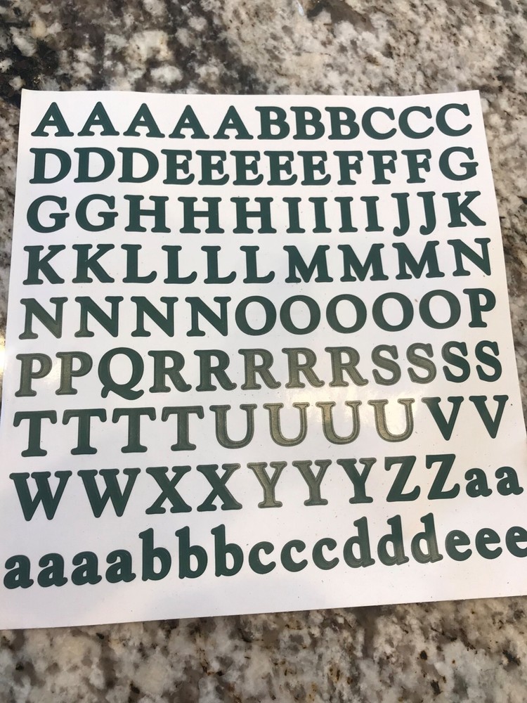 Creative Memories Evergreen Classy ABC/123 Stickers. 1 Set. 2nd ~ New!