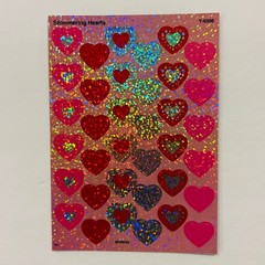 TREND Sparkle Sticker Sheets SHIMMERING HEARTS | SUNNY SMILES 6 PK