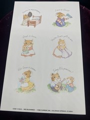 24 Vintage Stickers Current, Inc. Wee Blessings Forest Folk Mice 4 Sheets New