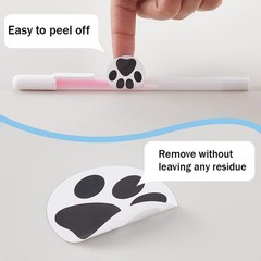 2 Roll 1000Pcs Dog Paw Print Decals Black Bear Paw Sticker 1 Inch Small Round…