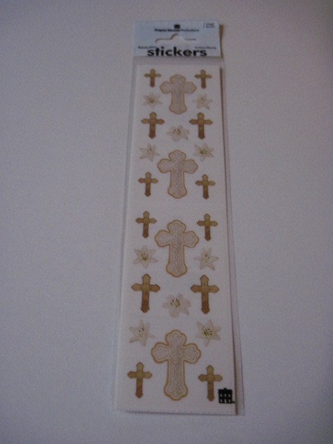 Stickers Paper House Crosses Cross Repeats Gold Lillies Small Large