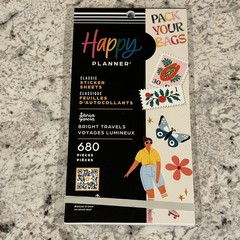 NEW Happy Planner Sticker Book – Bright Travels 680 Pieces ✈️🚗🚲🚕🧳🌴🦋