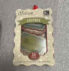 K & Company Chipbox Christmas Cheer Chipboard Accents Embellishments 55pc