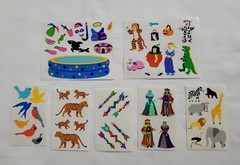 Vintage Mrs Grossman’s Sticker Lot Pool Animals Halloween Costume Bird King