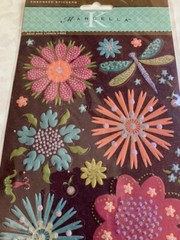 K&COMPANY STICKERS MARCELLA GLITTERED EMBOSSED SHERI’S GARDEN GLITTER 45PCS