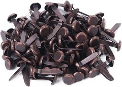 100 Pcs Bronze Copper Mini Brad Fasteners, Round Fasteners, Mini Brad Fastene…