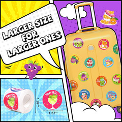 Scratch and Sniff Scented Stickers 3 Rolls 600 Pcs for Kids Teachers 1.57