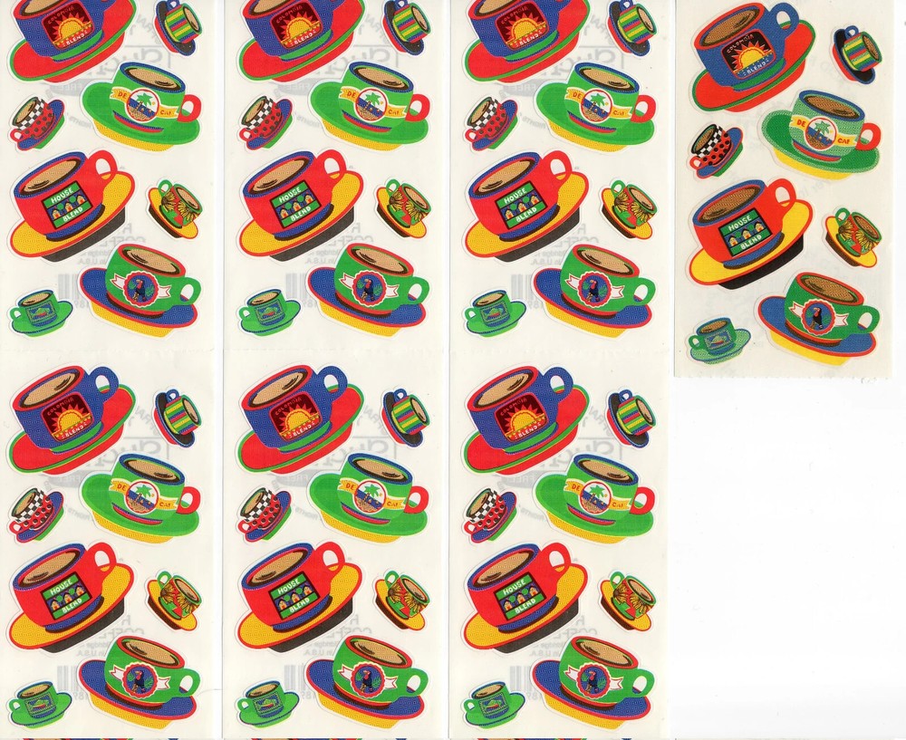 Rare Hard to Find Frances Meyer FMI Stickers- 7 Sheets – Coffee Cup Mugs Fiesta