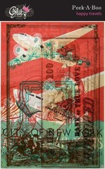Glitz Design, Happy Travels, Transparent Embellishments, Travel Posters, Vintage