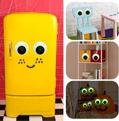 Glow in The Dark Wiggle Eyes 50mm Plastic Self Adhesive Luminous Craft Stickers