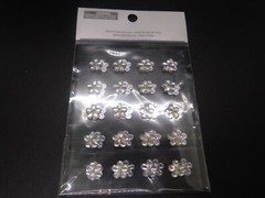 His & Hers Self adhesive flower rhinestone stickers 40 count .38in