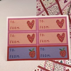 PAPYRUS Valentine’s Day treat bags 5″ x 7” WITH STICKERS & SEALS ( 6 Count)