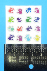 Prismatic Colorful Hand Prints Sandylion Sticker Mod Sheet 2″x 2″