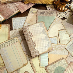 300 Sheets Vintage Scrapbook Paper, Scrapbooking Journaling Supplies Decorative