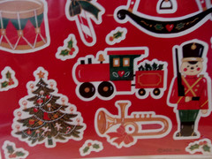 Set of 5 Vintage American Greetings Christmas Sticker Packages -4 Sheets Ea- New