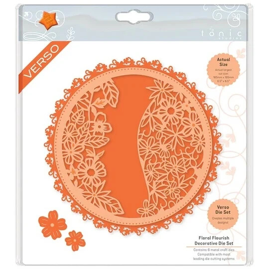 Tonic Studios METAL CUTTING DIE – FLORAL FLOURISH DECORATIVE DIE SET