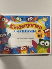 TREND Kindergarten Certificate Owl-Stars PK-K Certificates & Diplomas 8.5″ x …