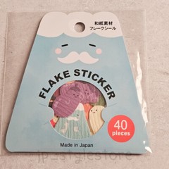 Flake seal sticker 40pieces Japan Japanese paper washi
