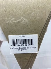 Jenni Bowlin Studio Chipboard 4Piece Scalloped Banner Set Large CP214 New Sealed