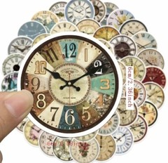 10pcs New Victorian Steampunk Clock Stickers-Scrapbook, Journal, DIY Crafting
