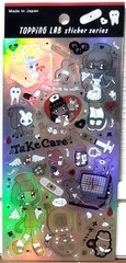 GAIA Topping LAB Neo Geek Girl Hologram Sticker Kawaii Rabbit Heisei MADE JAPAN