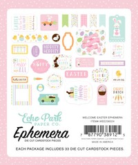 1 Pack of Echo Park Paper WELCOME EASTER Die Cut Ephemera Pieces