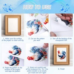 Shejdgart Vintage Rub on Transfers for Crafts – 4 7.68 x 11.4 inches, Blue