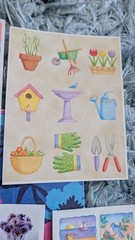 Vintage Stickers Easter Spring Hallmark Paper Art Lot 7 Sheets Storage Odor READ