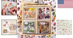 Beautiful 510PCS DIY Sticker Set with Vintage Flowers & Insects for Journaling