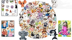 Waterproof 106PCS Non-Repeating Animal Stickers – Creative Fun for Everyone