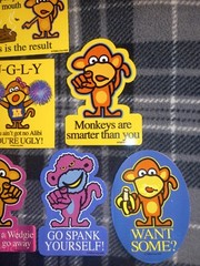 Vintage «Monkey Shine» Vending Machine Stickers – 2006 Full set 15