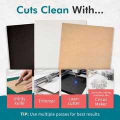 25 PCS Medium Weight Chipboard 8.5×11 Inch AcidFree 0.057 Sheets Craft