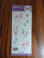 Stickeroni Hallmark Unicorns Castle Fairy stickers NEW Sealed pack 2 sheets