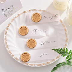 25Pcs Footprint Wax Seal Stickers,Gold Self Adhesive Envelope Seal Stickers,Grea