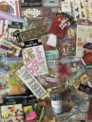 NEW 162 Piece Scrapbook Sticker & Embellishment Bundle • Multi Themed