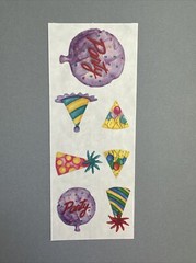Creative Memories Stickers | BIRTHDAY PARTY HATS BALLOONS | Retired ‘99 Grossman