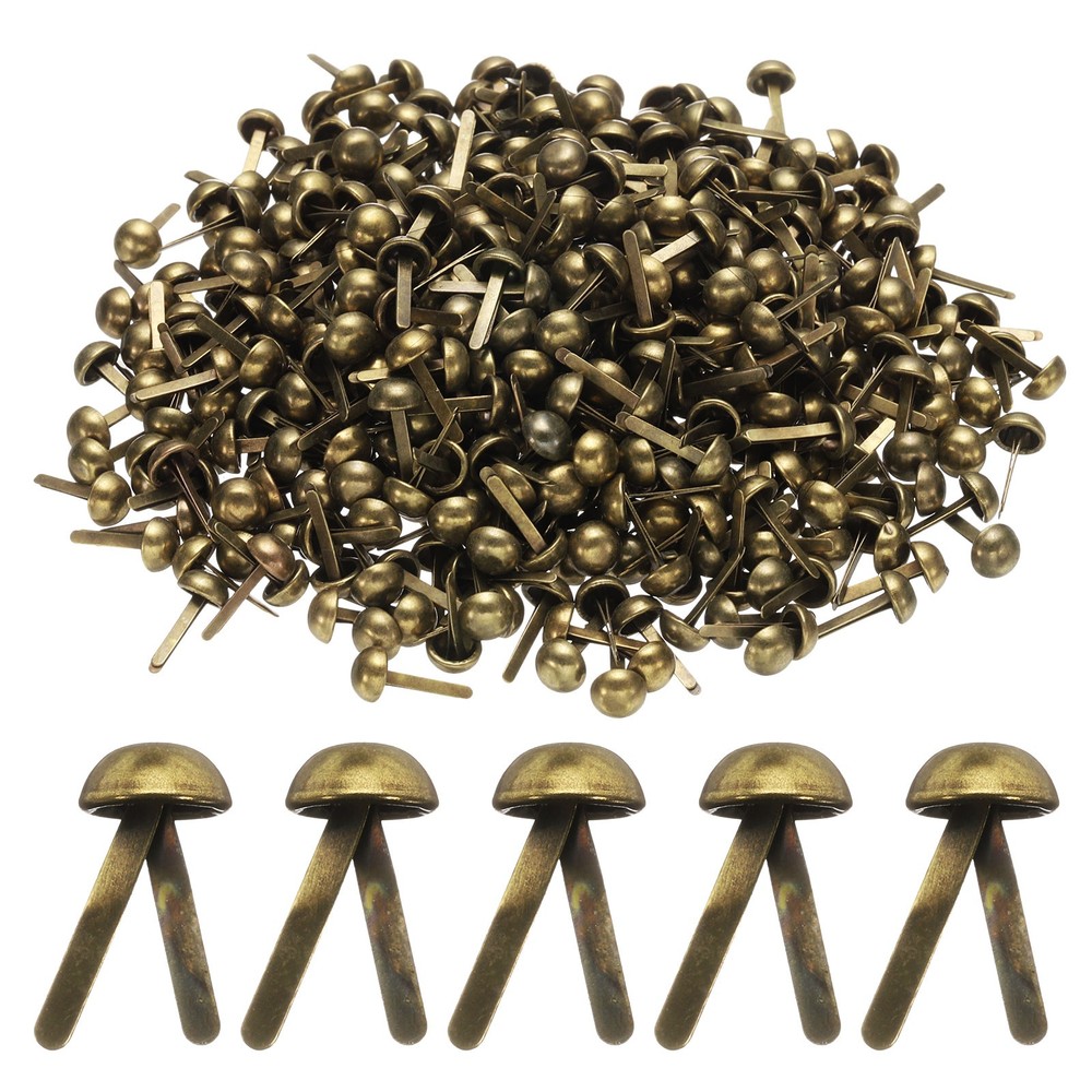 500pcs for Brads Paper Clips 6x13mm for Metal for Craft, Bronze