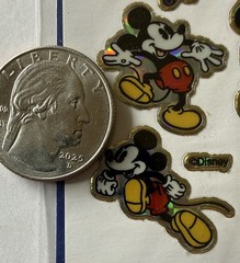 PRISMATIC MICKEY MOUSE Stickers(9pcs)Disney•Cartoon Character•Card Making•