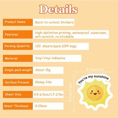 Back to School Supplies – 120 PCS Teacher Motivational Stickers for Kids Stud…
