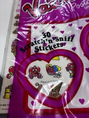 New Vintage 80’s Chocolate Sweet Scents Scratch ‘n’ Sniff Stickers Valentines