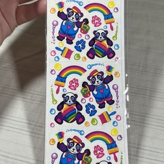 Vintage Lisa Frank Sticker Strip Painter Panda 90s New Sealed