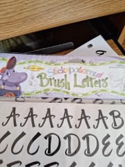Stickopotamus Letter Stickers, 2 Black, 1 Gold, 1 Silver